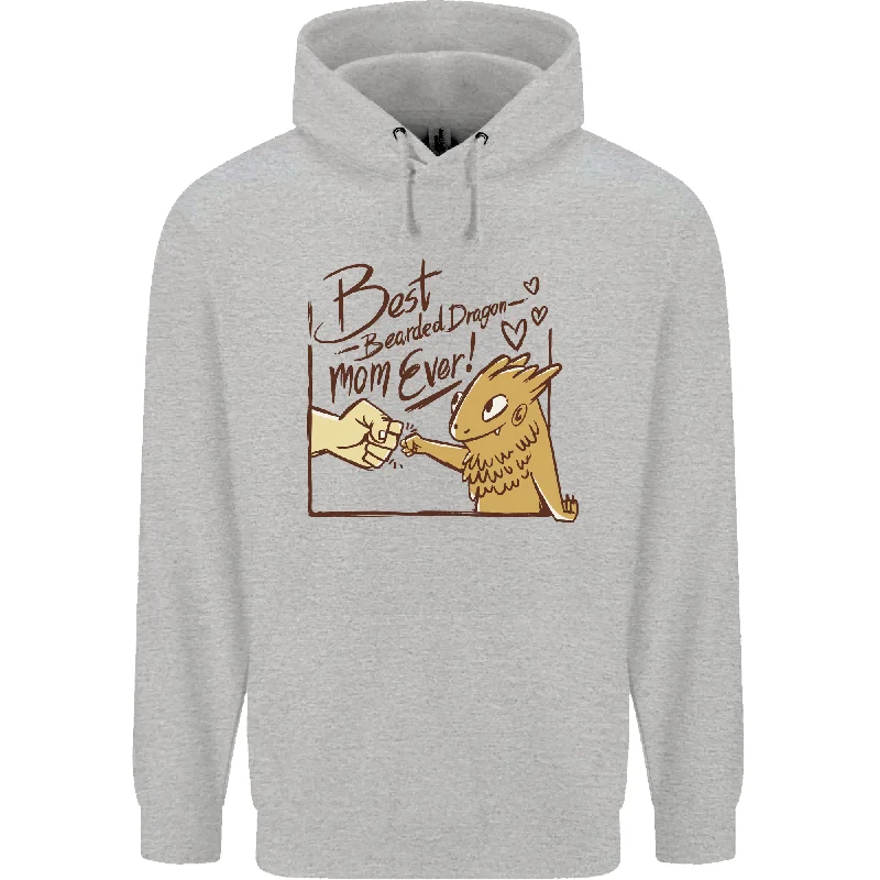 Best Bearded Dragon Mom Ever Mens 80% Cotton Hoodie Hoodie with Toggle Buttons Decorative Unique