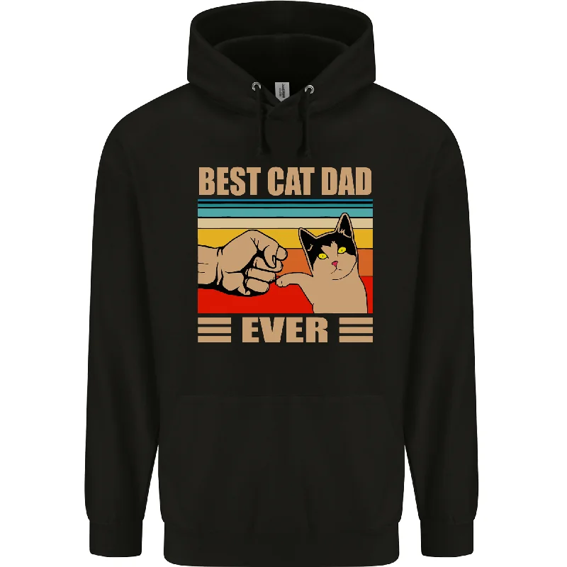 Best Cat Dad Ever Funny Father's Day Mens 80% Cotton Hoodie Hoodie with Logo Branding Identity