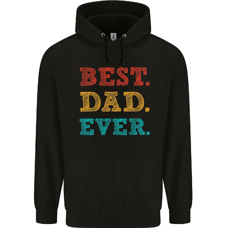 Best Dad Ever Fathers Day Gift Present Mens 80% Cotton Hoodie Hoodie with Ribbed Cuffs Snug Fit Comfort