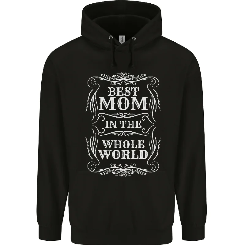 Best Mom in the World Mothers Day Mens 80% Cotton Hoodie Hoodie with Crew Neck Simple Timeless