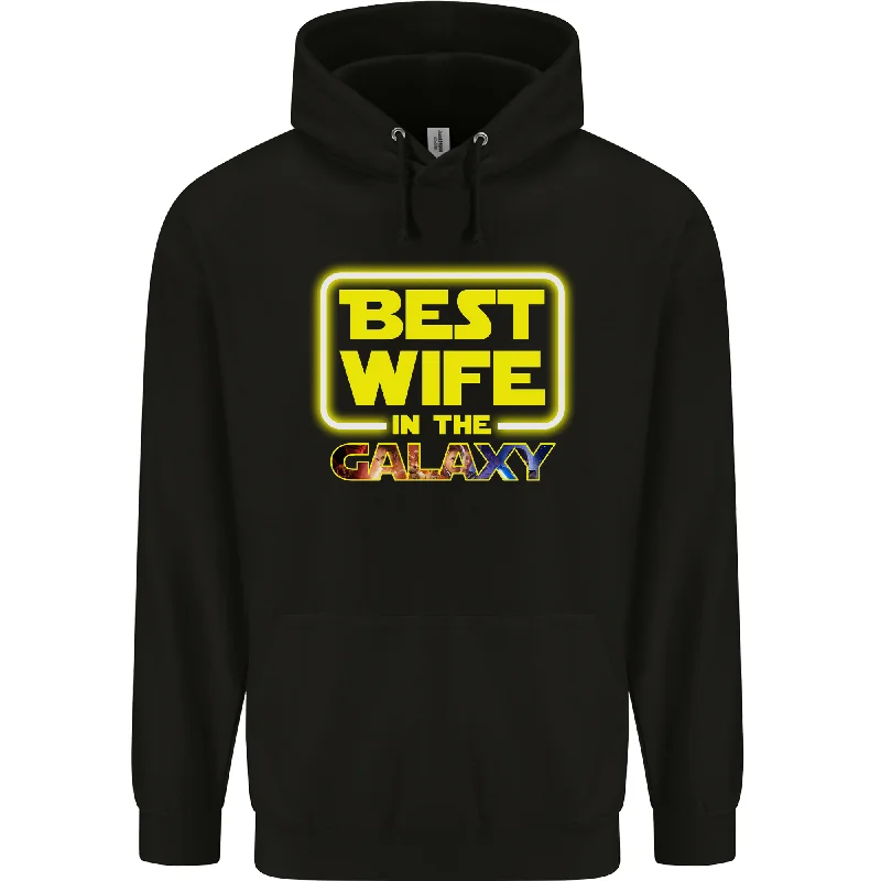 Best Wife In the Galaxy Mens 80% Cotton Hoodie Cotton Hoodie Fleece Lining Warmth