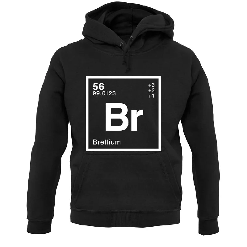 Brett - Periodic Element Unisex Hoodie Hoodie with Rolled Sleeves Casual Relaxed