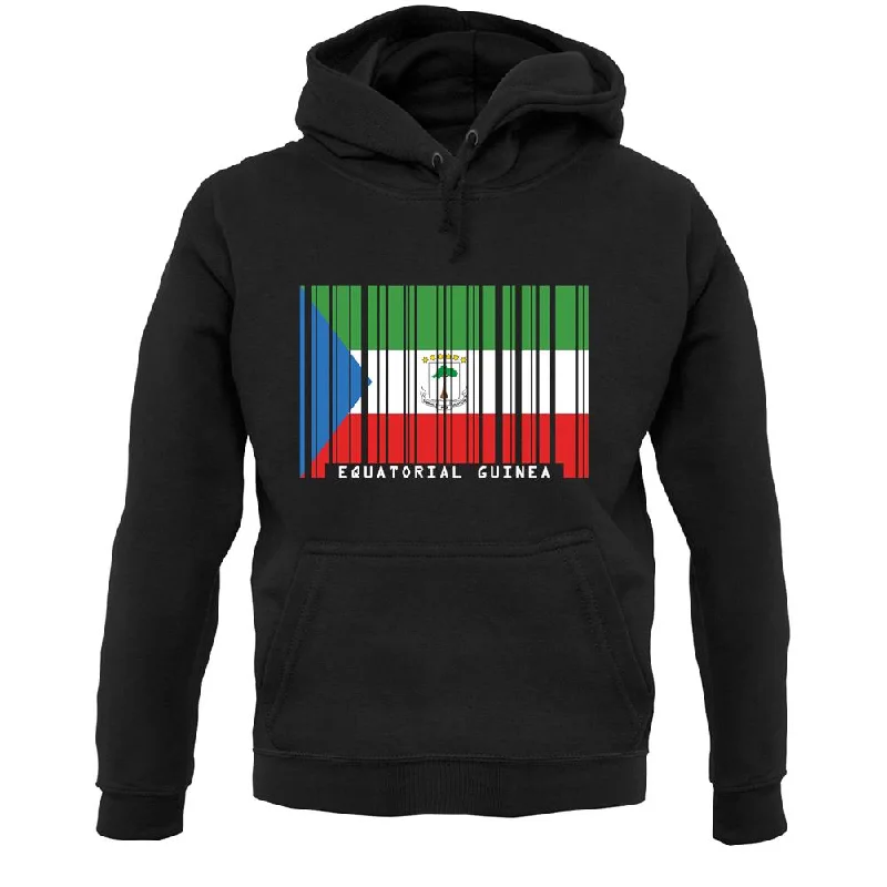 Equatorial Guinea  Barcode Style Flag Unisex Hoodie Hoodie with Front Slit Layering Stylish