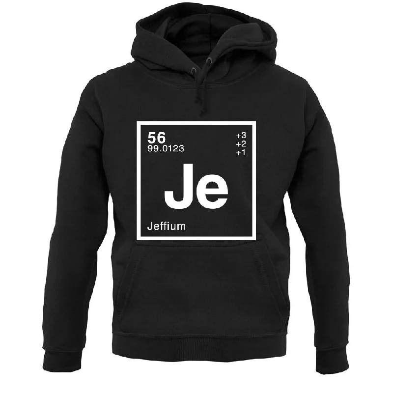 Jeff - Periodic Element Unisex Hoodie Hoodie with Distressed Vintage Worn