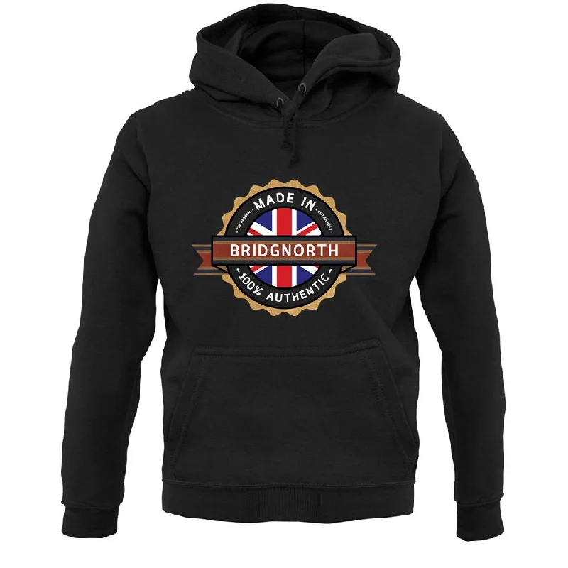 Made In Bridgnorth 100% Authentic Unisex Hoodie Hoodie with Zipper Versatile Modern