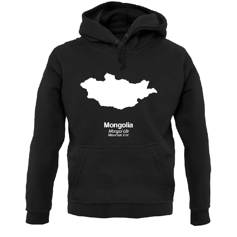 Mongolia Silhouette Unisex Hoodie Hoodie with Oversized Fit Loose Comfortable