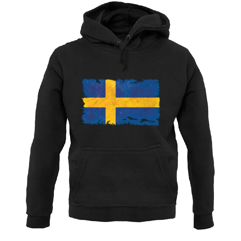 Sweden Grunge Style Flag Unisex Hoodie Hoodie with Lace Feminine Delicate