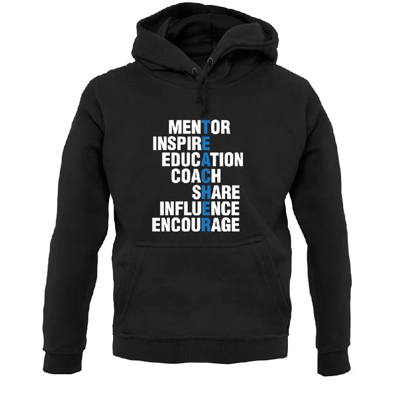 Teacher Quote Unisex Hoodie Hoodie with Hem Fringe Bohemian Relaxed