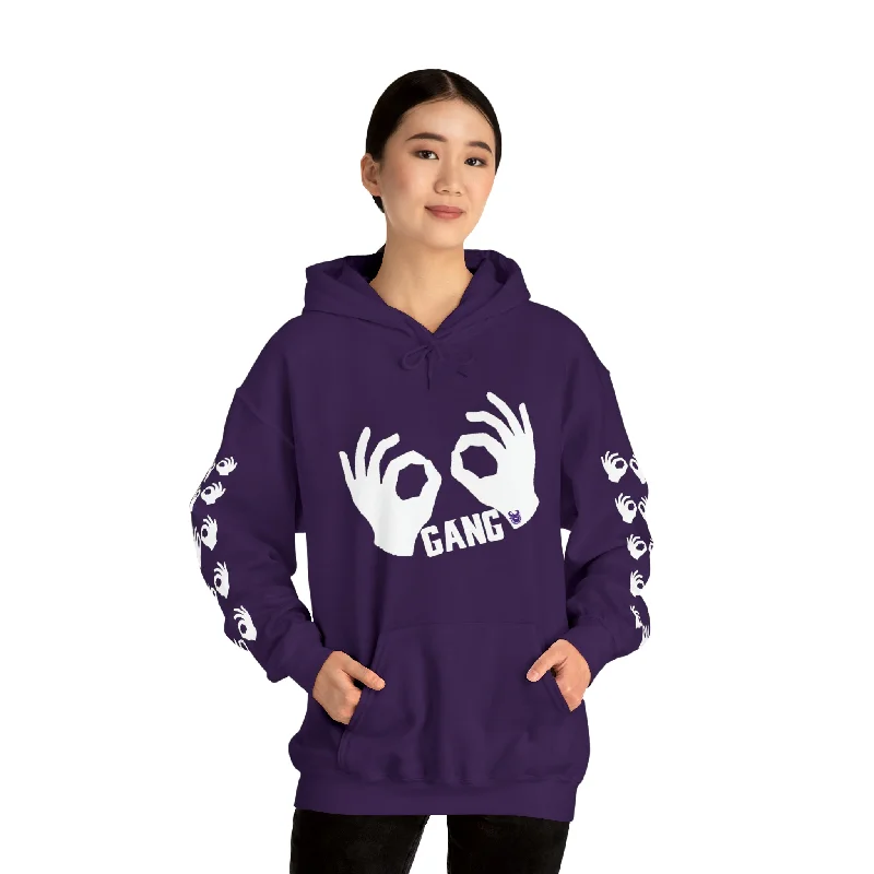 Unisex Heavy Blend™ Hooded Sweatshirt - Griddy Gang + Hands (Sleeves) Hoodie with Patch Decorative Personalized