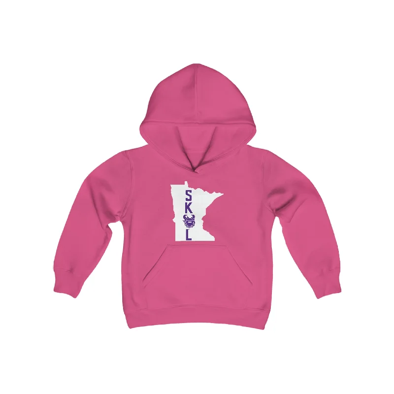 Youth Heavy Blend Hoodie - Minnesota Hoodie with Hem Lace Feminine Delicate