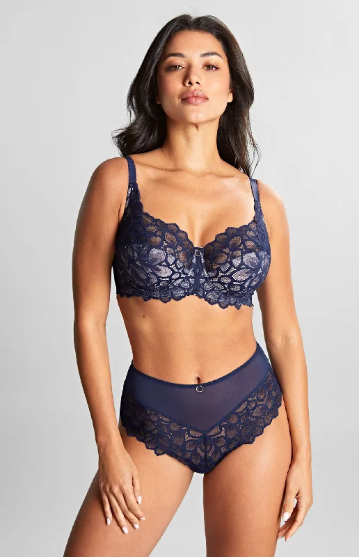 Allure Full Cup Bra In Navy - Panache Sleek Push-Up Bra