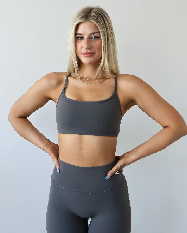 Core Sports Bra - Stone Adjustable Back Bra