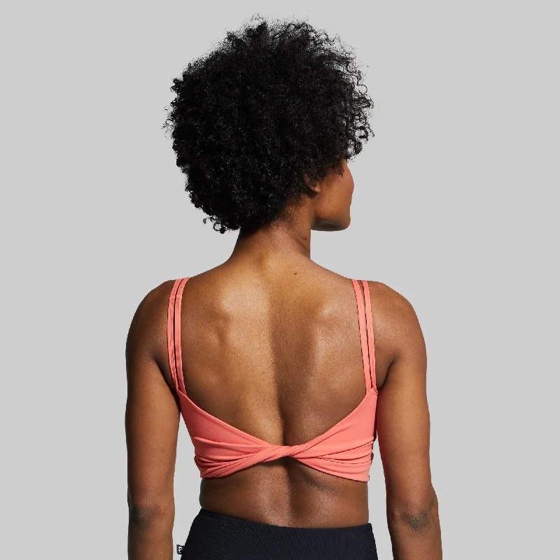 Don't Get It Twisted Sports Bra (Spiced Coral) Comfortable Lounge Bra