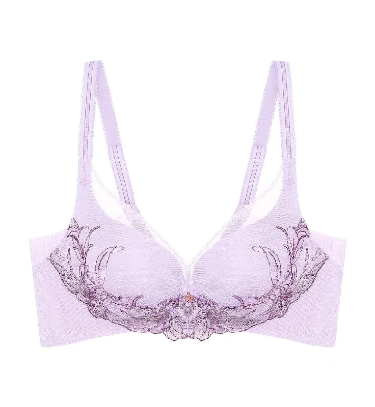 FLORALE ORCHID NON-WIRED PADDED BRA Sexy Mesh Bralette