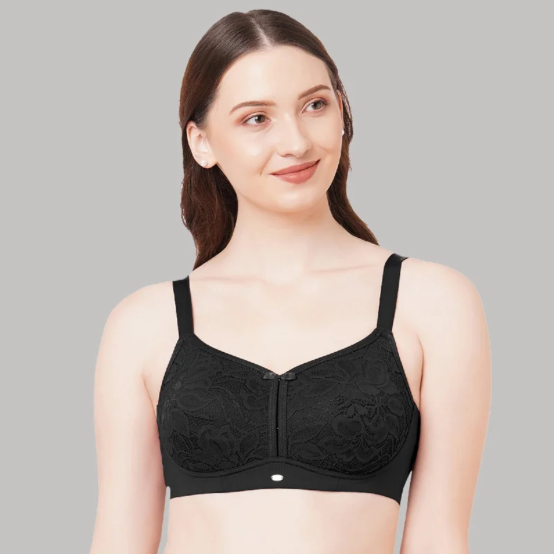 Full Coverage Non Padded Non Wired Lace Bra-FB-705 Wireless Push-Up Bra