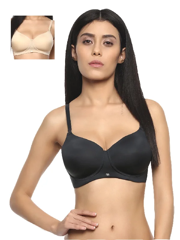 Full Coverage Padded Non Wired Bra- Combo CB-122 (Pack of 2) CB-122 Light Padded Bra