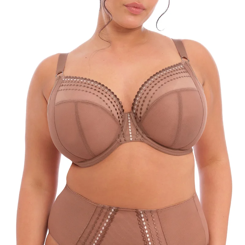 Matilda Plunge Bra In Clove Beige - Elomi Push-Up Padded Bra