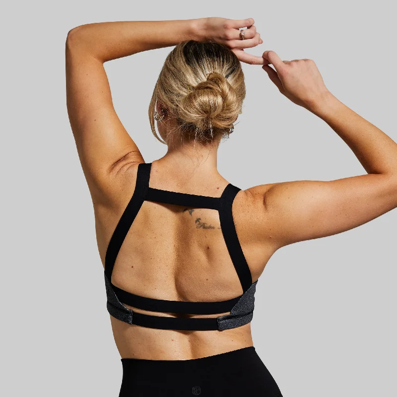 Moxie Sports Bra (Steel Smoke) Adjustable Back Bra