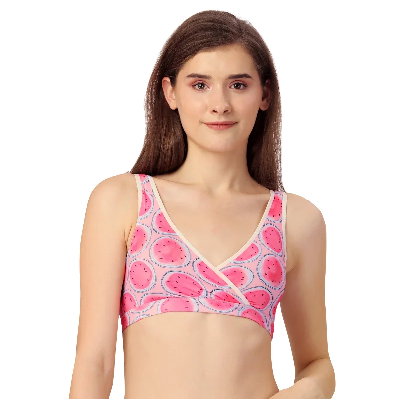 Non Padded Non Wired Lounge Bra with Removable Cups BB-05 Breathable Sports Bra