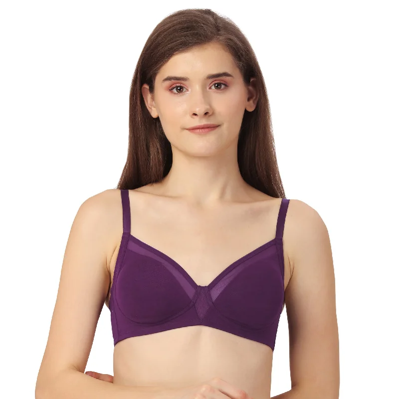 Non Padded Non Wired Medium Coverage Cotton Spandex Bra CB-340 Sexy Underwire Bra