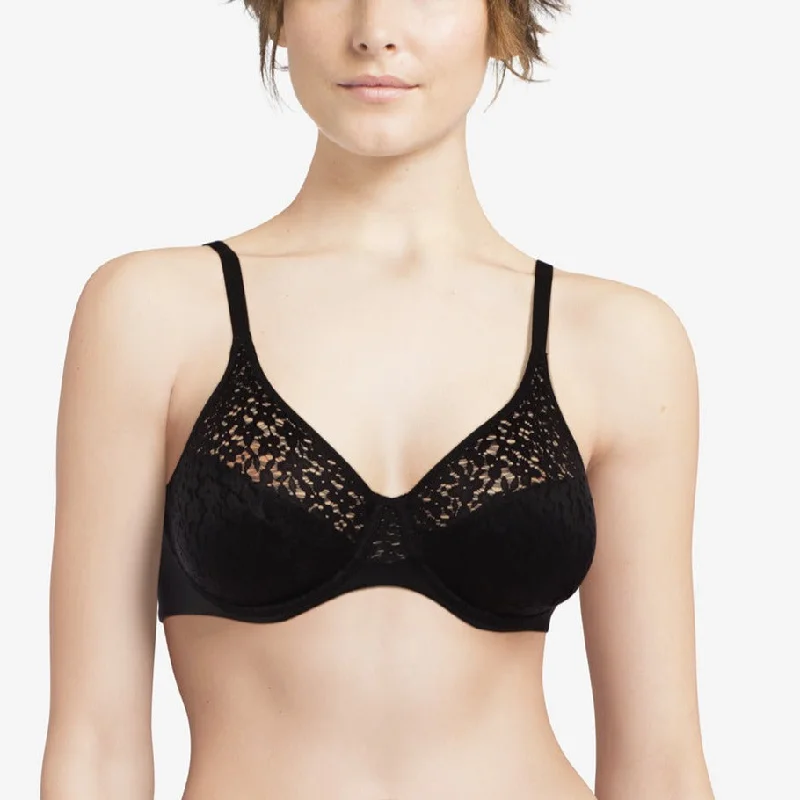 Norah Comfort Flex Fit Full Cup Bra In Black - Chantelle Breathable Sports Bra