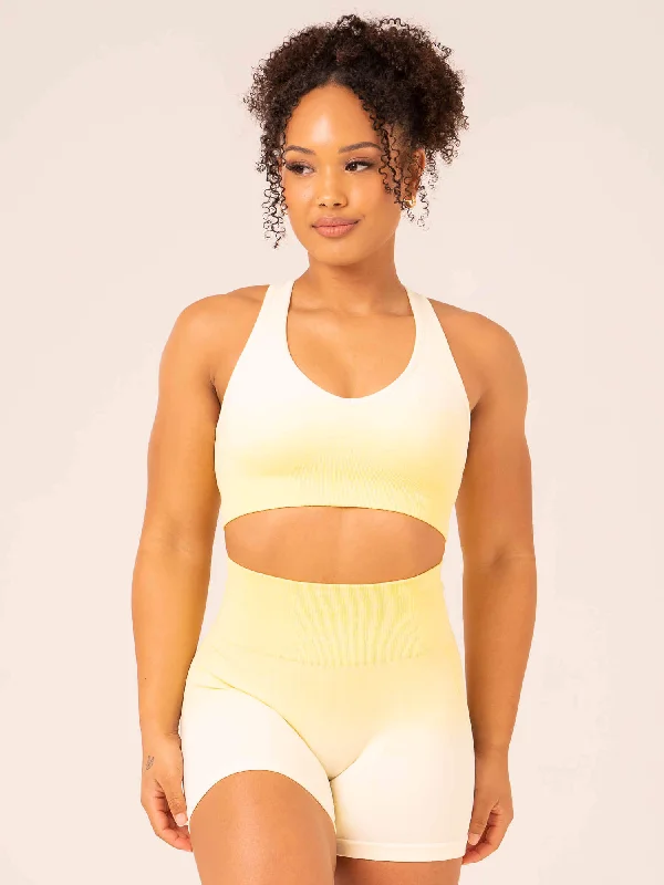 Ombre Seamless Sports Bra - Lemon Ombre Sleek Sports Bra