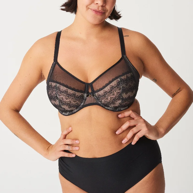 Revele Moi Perfect Fit Underwire Bra In Black - Chantelle Breathable Comfort Bra