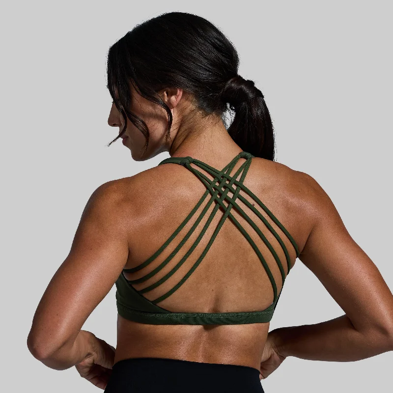 Vitality Sports Bra (Tactical Green) Full Coverage Bra