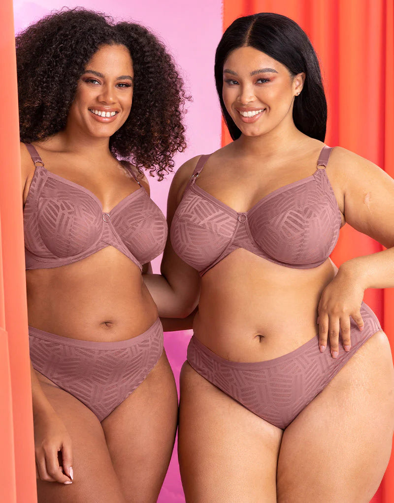 WonderFull Vibe Full Cup Side Support Bra In Dusty Rose - Curvy Kate Limited Soft Cotton Bra