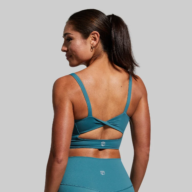 Your Go To Sports Bra (Aquastone) Breathable Wireless Bra