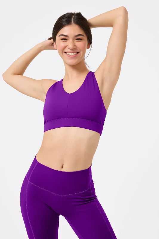 Action Sports Bra in Acai Supportive Cotton Bra
