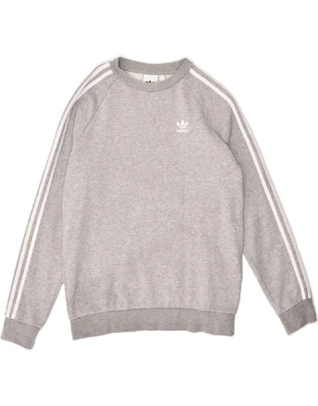 ADIDAS Womens Sweatshirt Jumper UK 10 Small Grey Hoodie with Strings Custom Fit Adjustable ADIDAS Womens Sweatshirt Jumper UK 10 Small Grey Hoodie with Strings Custom Fit Adjustable