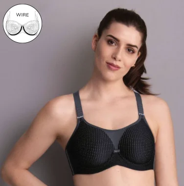 Performance Wirex UW Sports Bra 5599 - Black Soft Mesh Bralette