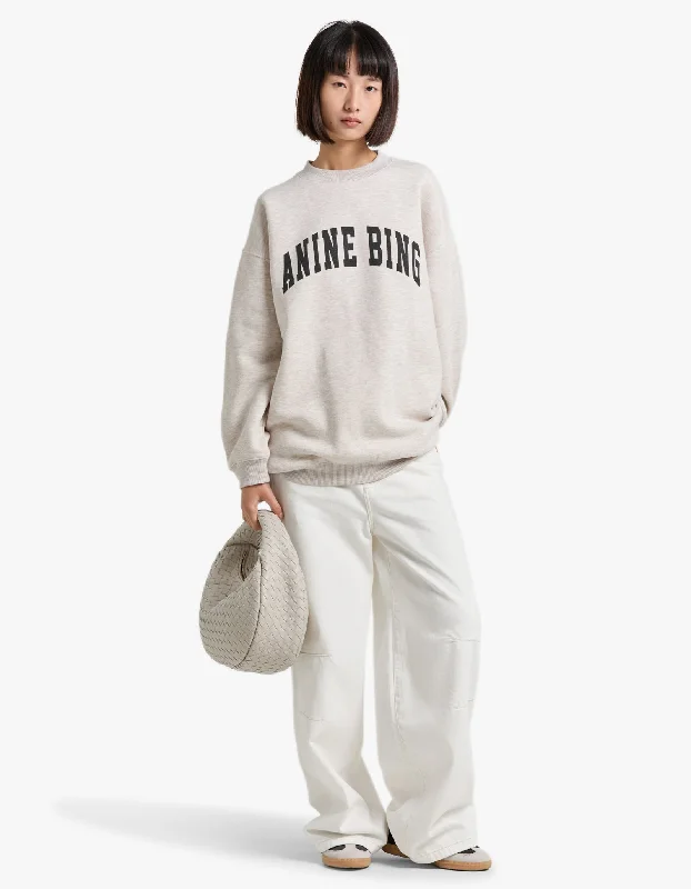 Tyler Sweatshirt - Oat Melange Oversized Hoodie Comfort Casual