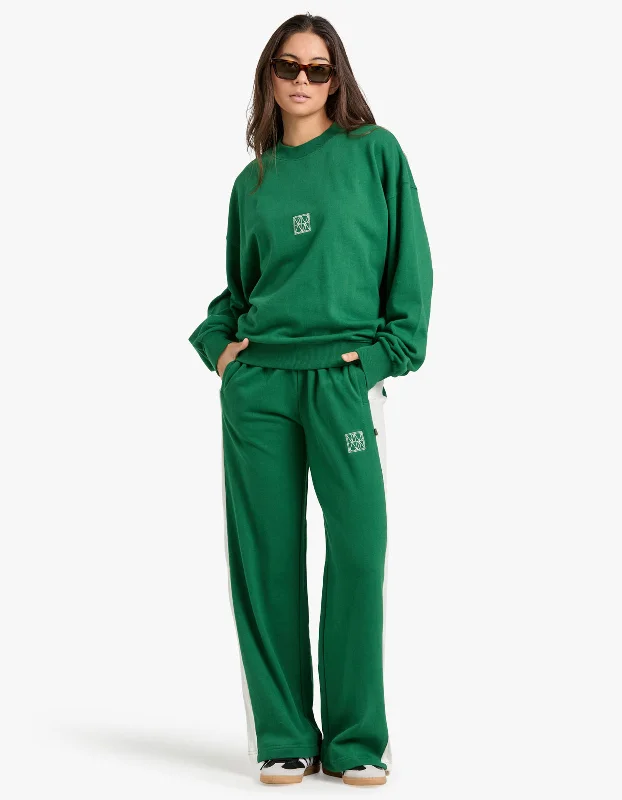 Classic Sweatshirt - Dark Green Hoodie with Elastic Cuffs Stretchable Comfortable