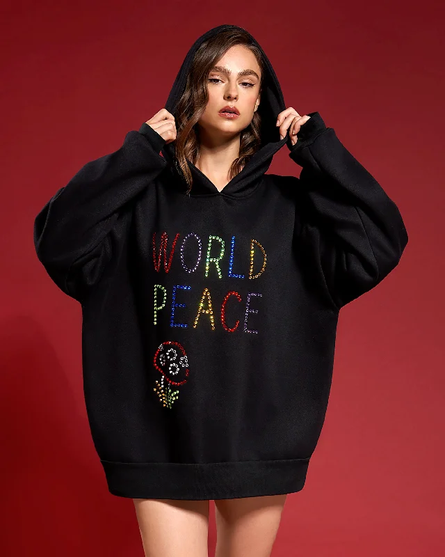 BB x Ashish World Peace Hoodie Hoodie with Drawcord Adjustable Secure