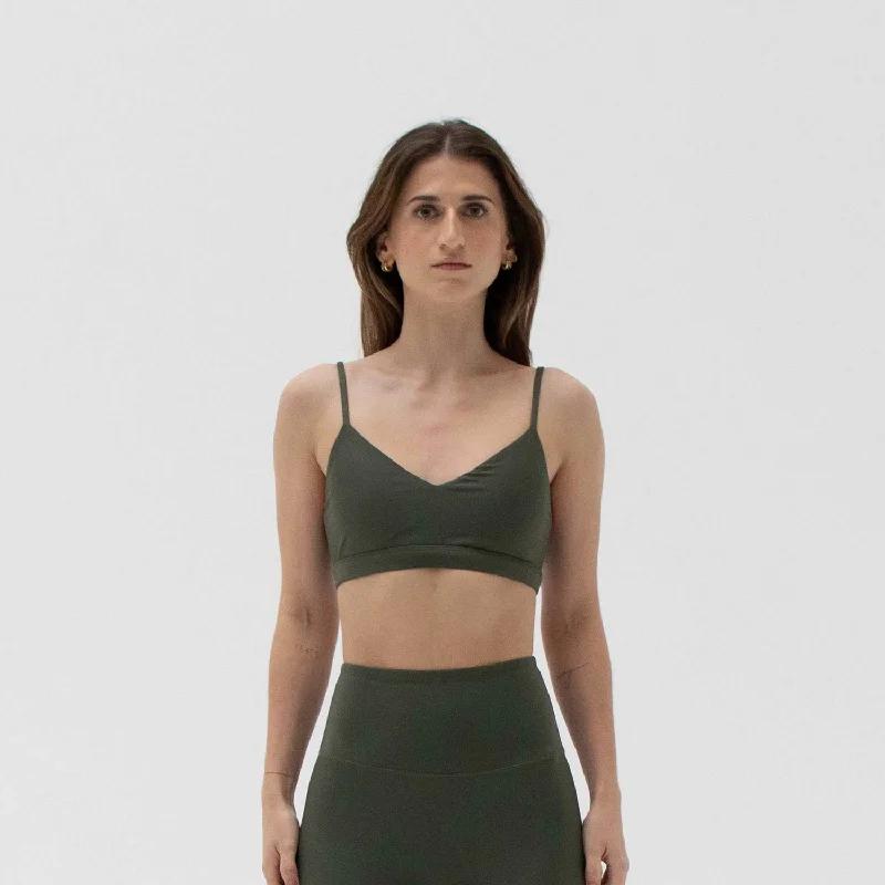 Base V-Neck Bra Ivy Soft Padded Bralette