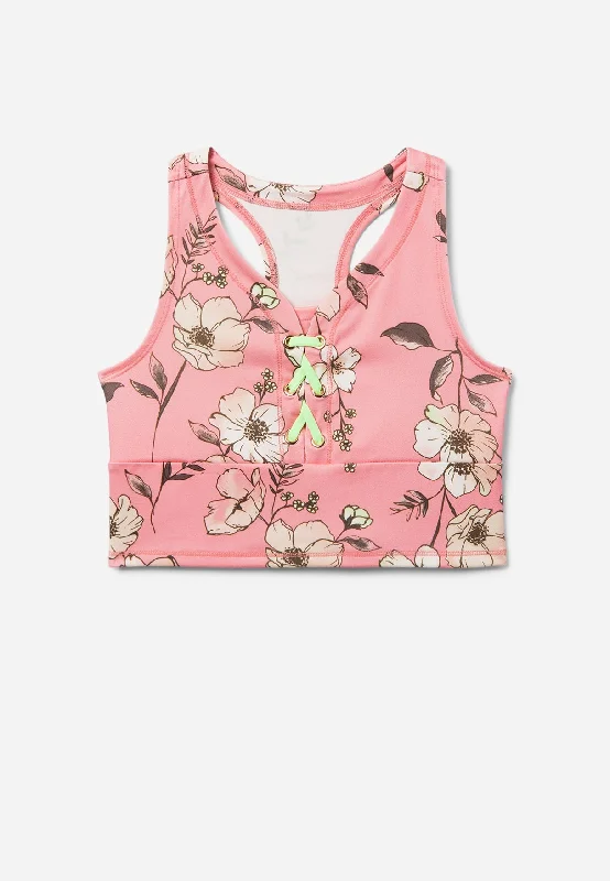Collection X by Justice Patterned Long Line Bra Soft Cotton Bra