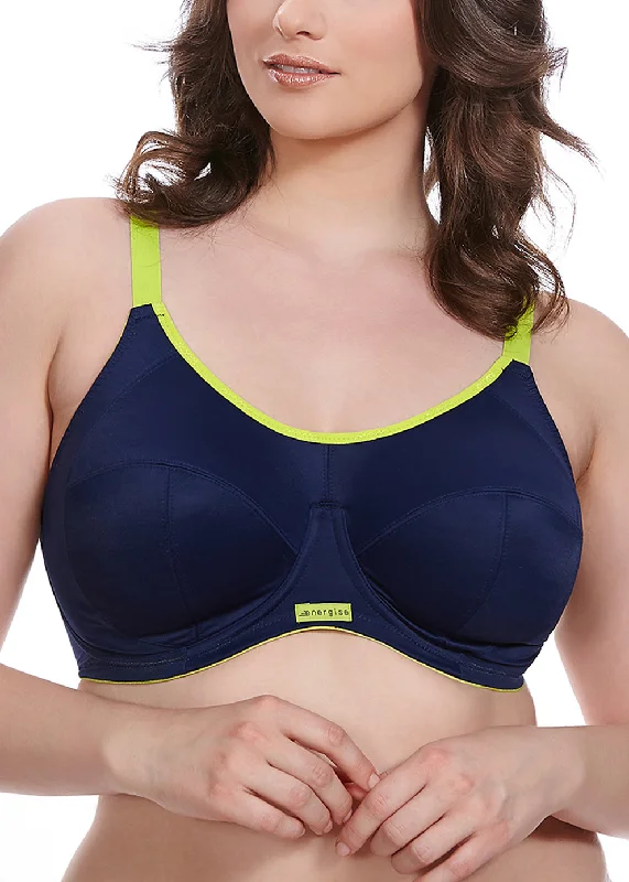 Energise EL8041 Sports Bra with J-Hook (Navy) Comfortable Lace Bralette