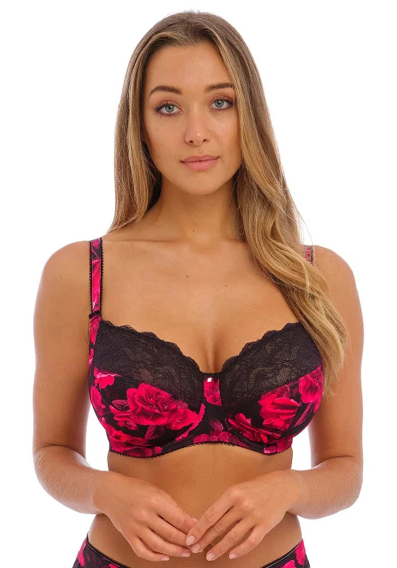 Fantasie Lucia Side Support Bra, Red Casual Bralette Set