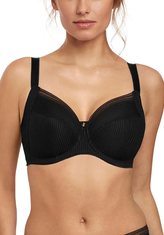 Fantasie Fusion Full Cup Side Support Bra, Black Cozy Wire-Free Bra