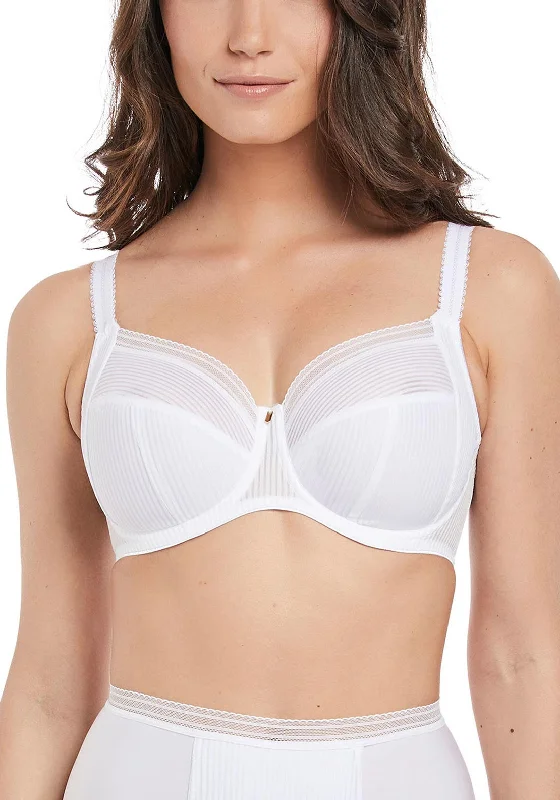 Fantasie Fusion Full Cup Side Support Bra, White Seamless Push-Up Bra