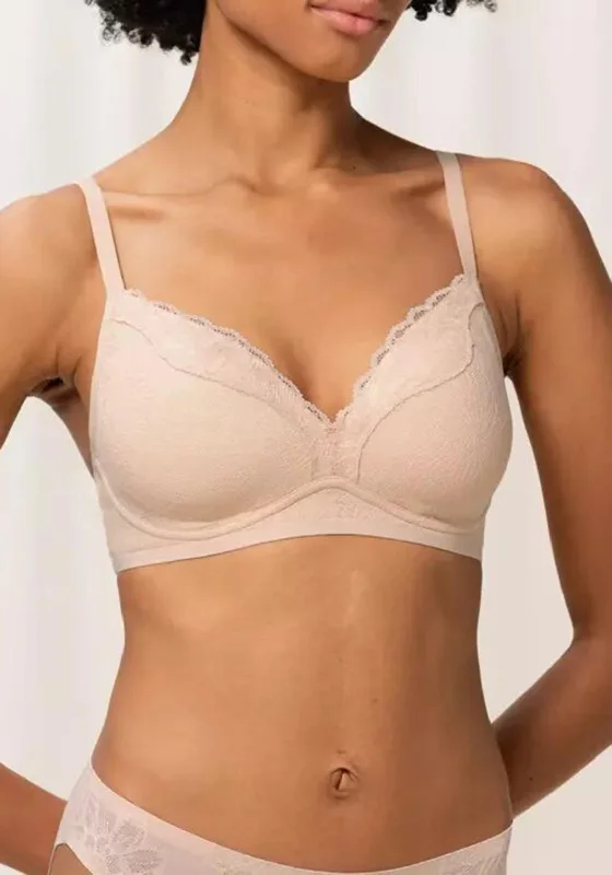 Triumph Fit Smart P01 EX Padded Bra, Natural Chic Lace Underwear