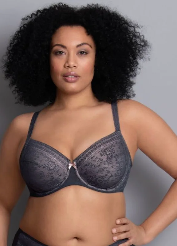 Fleur-5653 Underwire Bra - Anthracite Versatile Bralette Set