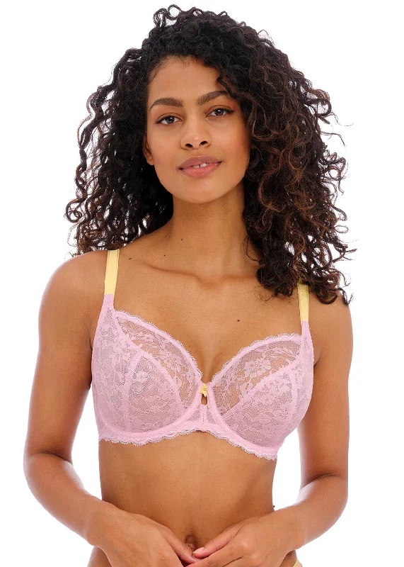 Freya Offbeat Plunge Bra, Pink Full Coverage Bra