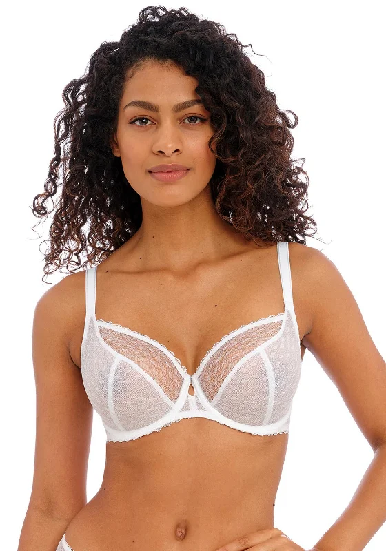 Freya Signature Plunge Bra, White Push-Up Bra Set