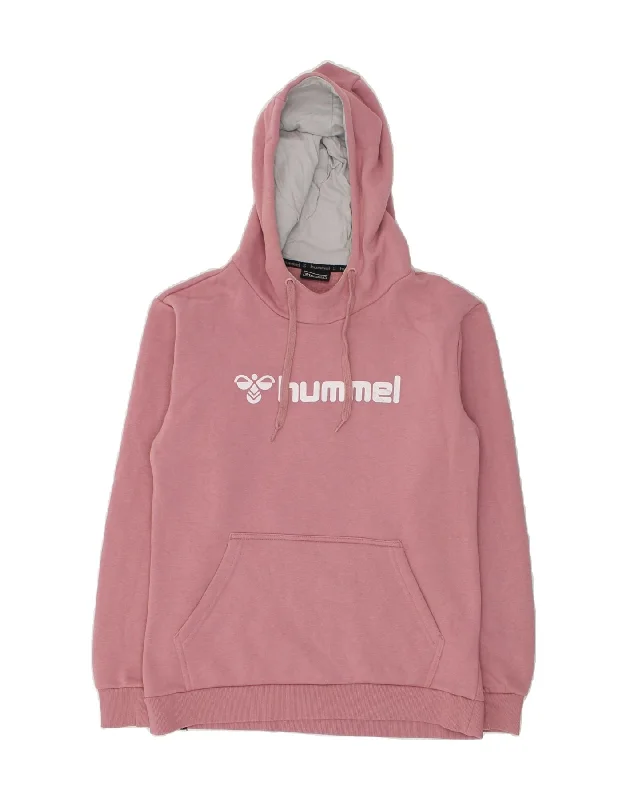 HUMMEL Womens Graphic Hoodie Jumper UK 10 Small Pink Cotton Hoodie Jacket Zipper Layering HUMMEL Womens Graphic Hoodie Jumper UK 10 Small Pink Cotton Hoodie Jacket Zipper Layering