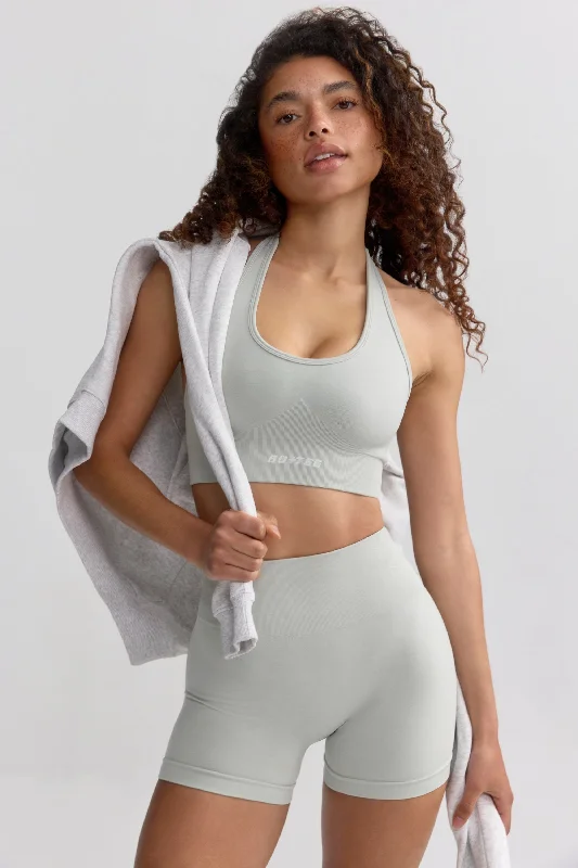 Define Luxe Cross-Back Sports Bra in Fog Soft Cup Bralette
