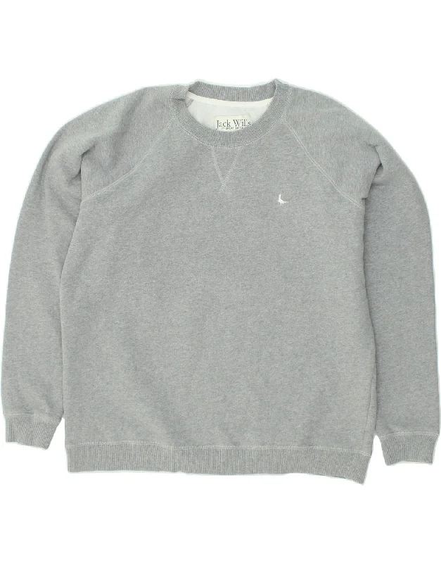 JACK WILLS Womens Oversized Sweatshirt Jumper UK 16 Large Grey Cotton Hoodie with Ribbed Hem Stretchable Secure JACK WILLS Womens Oversized Sweatshirt Jumper UK 16 Large Grey Cotton Hoodie with Ribbed Hem Stretchable Secure
