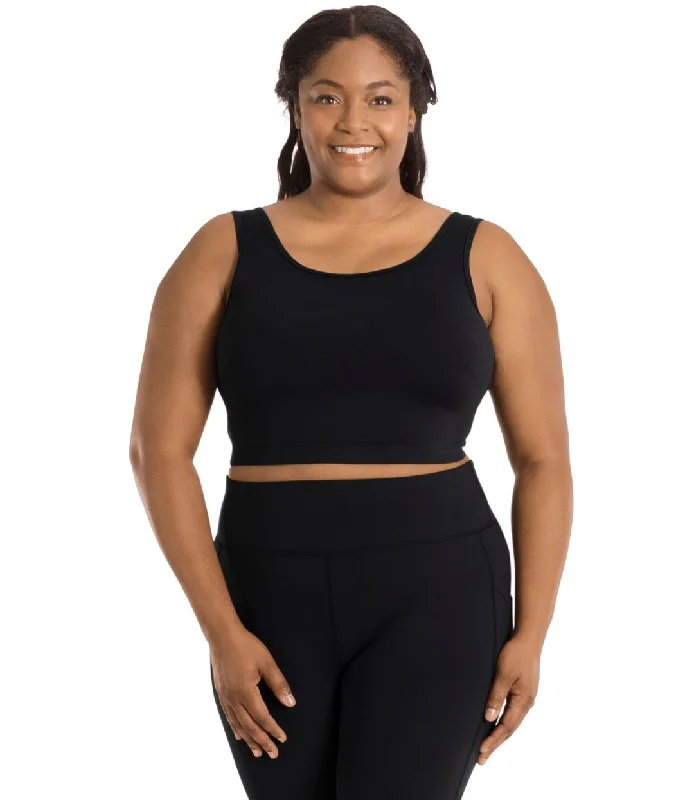 JunoStretch Full Fit Scoop Neck Bra Top Black Chic Lace Bra